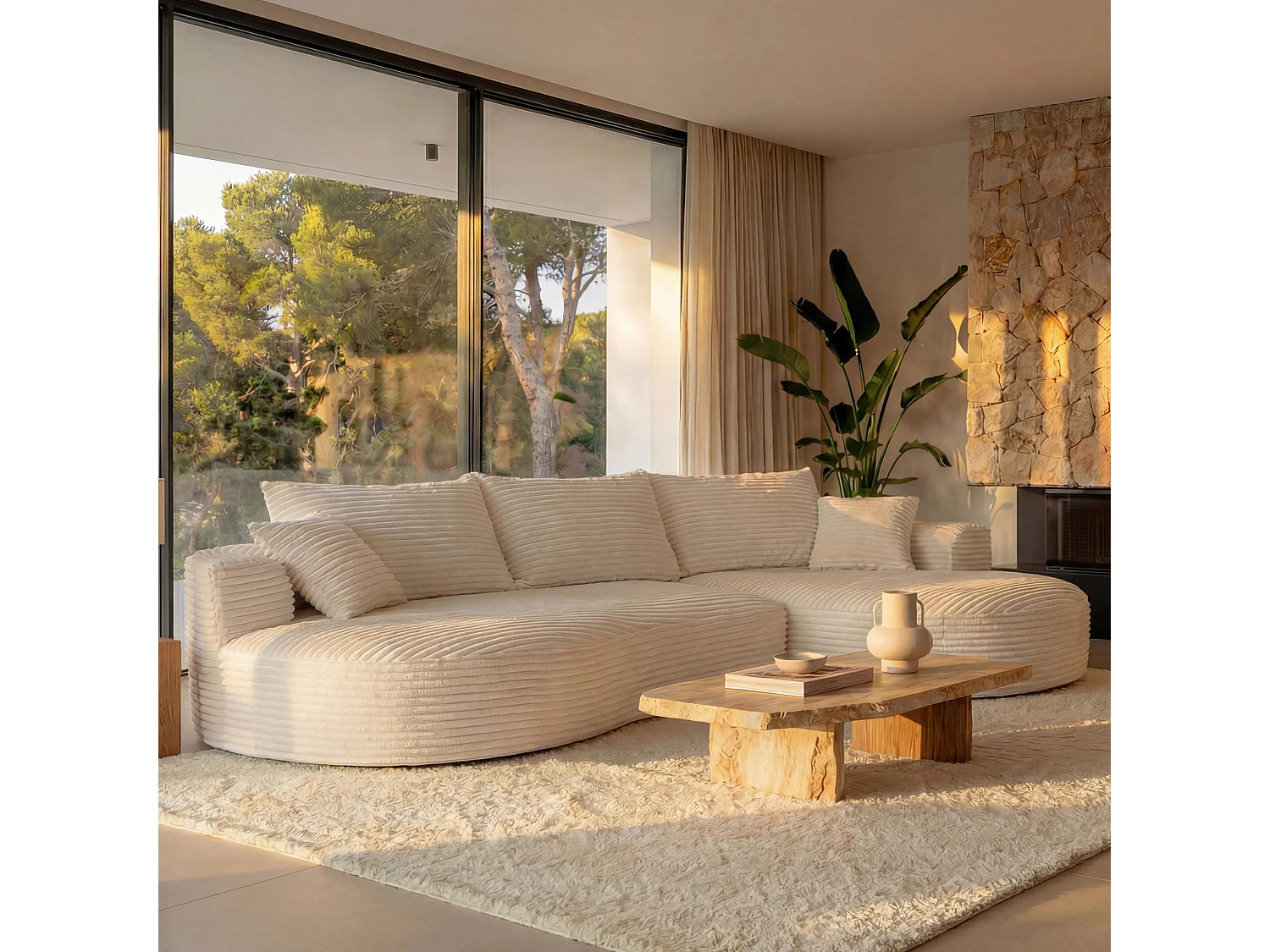 Sofa-Garnitur MCW-P19, Weiß