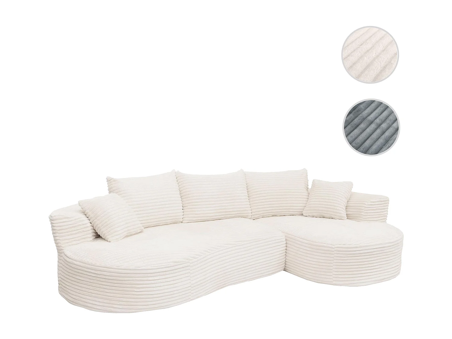 Sofa-Garnitur MCW-P19, Weiß