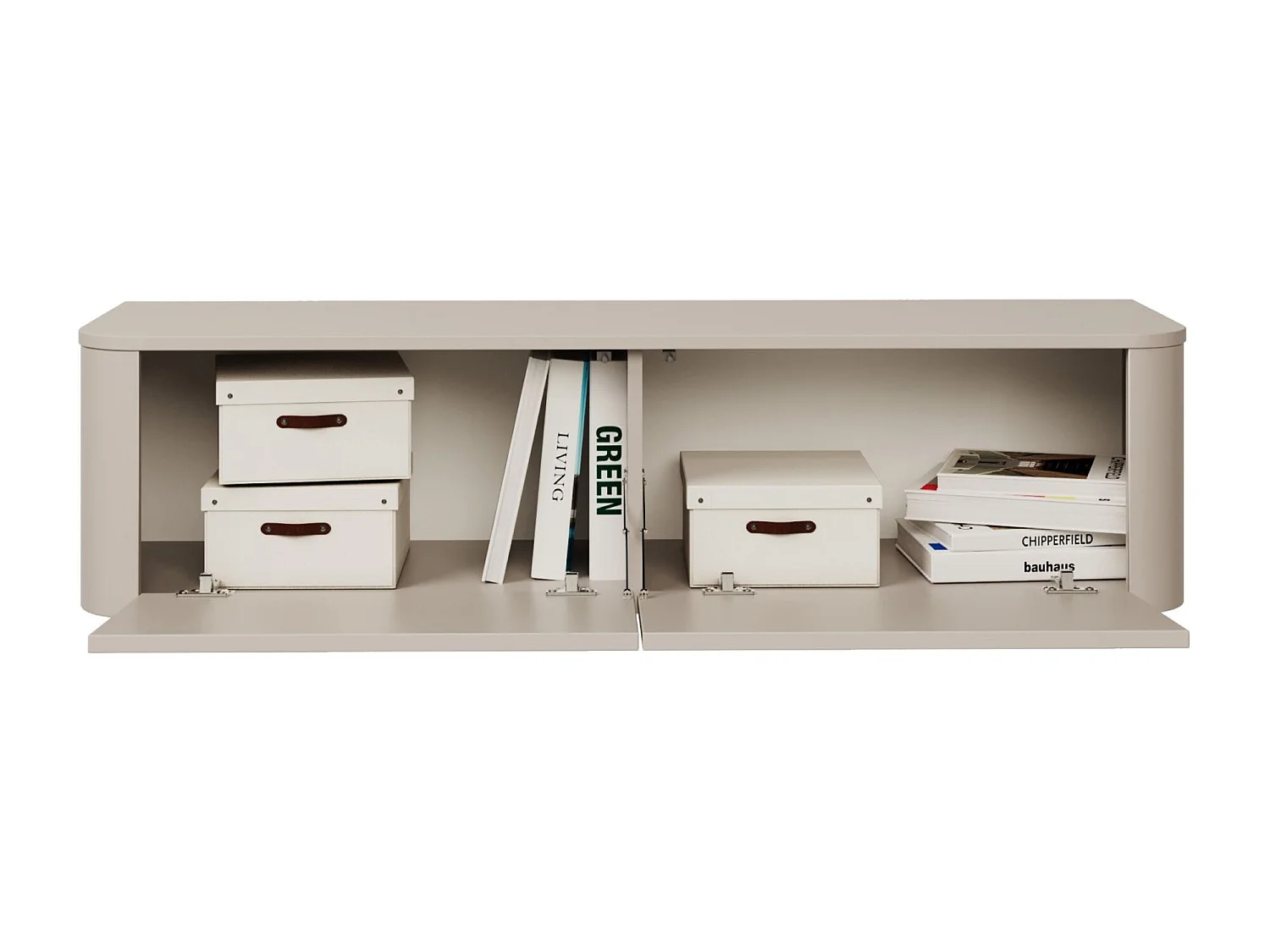 Meuble TV mural ou posé – gris cachemire – 140 cm – LUVIO