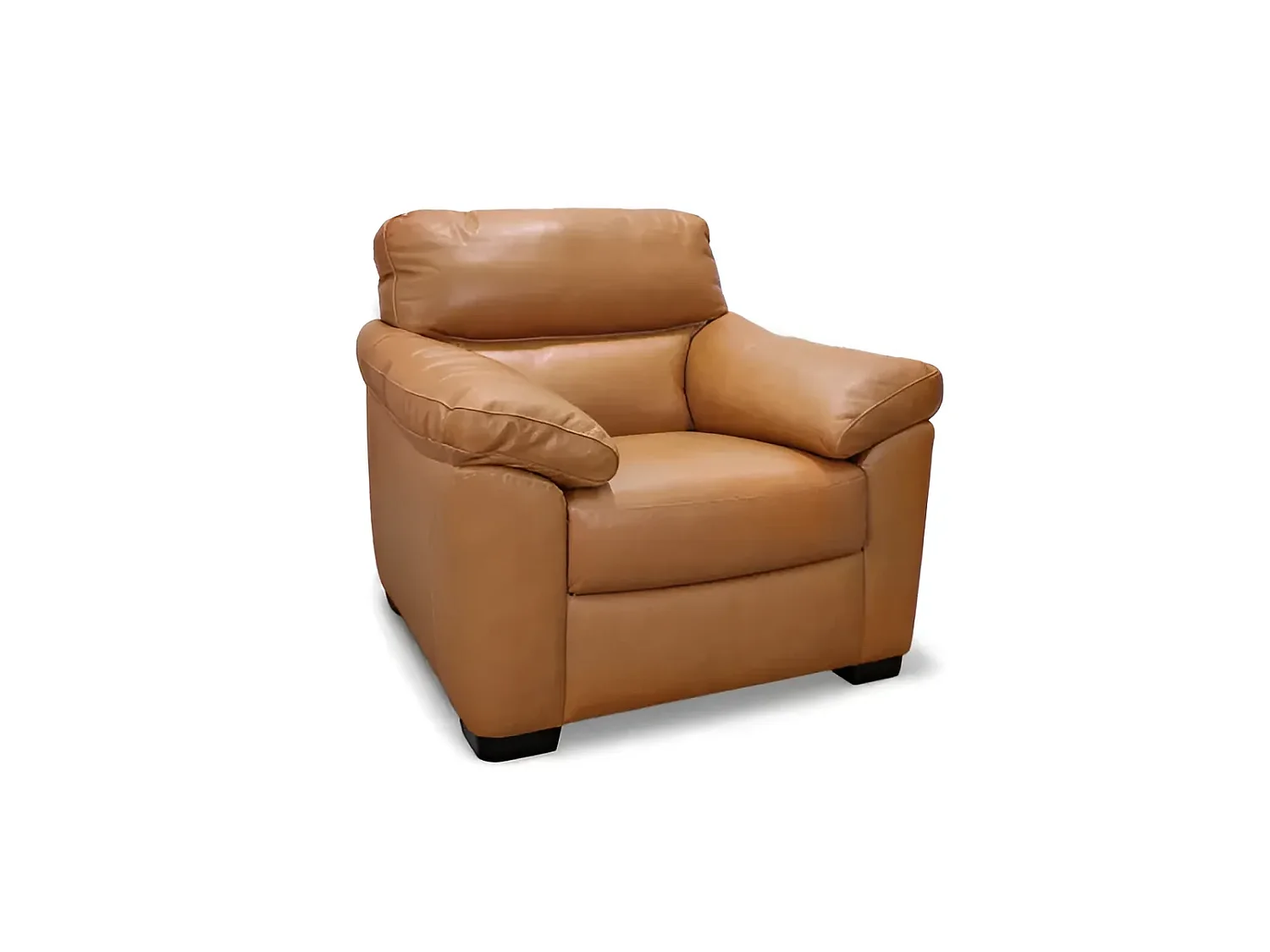 Groupe de sièges rembourrés Novara/cuir véritable/Marron