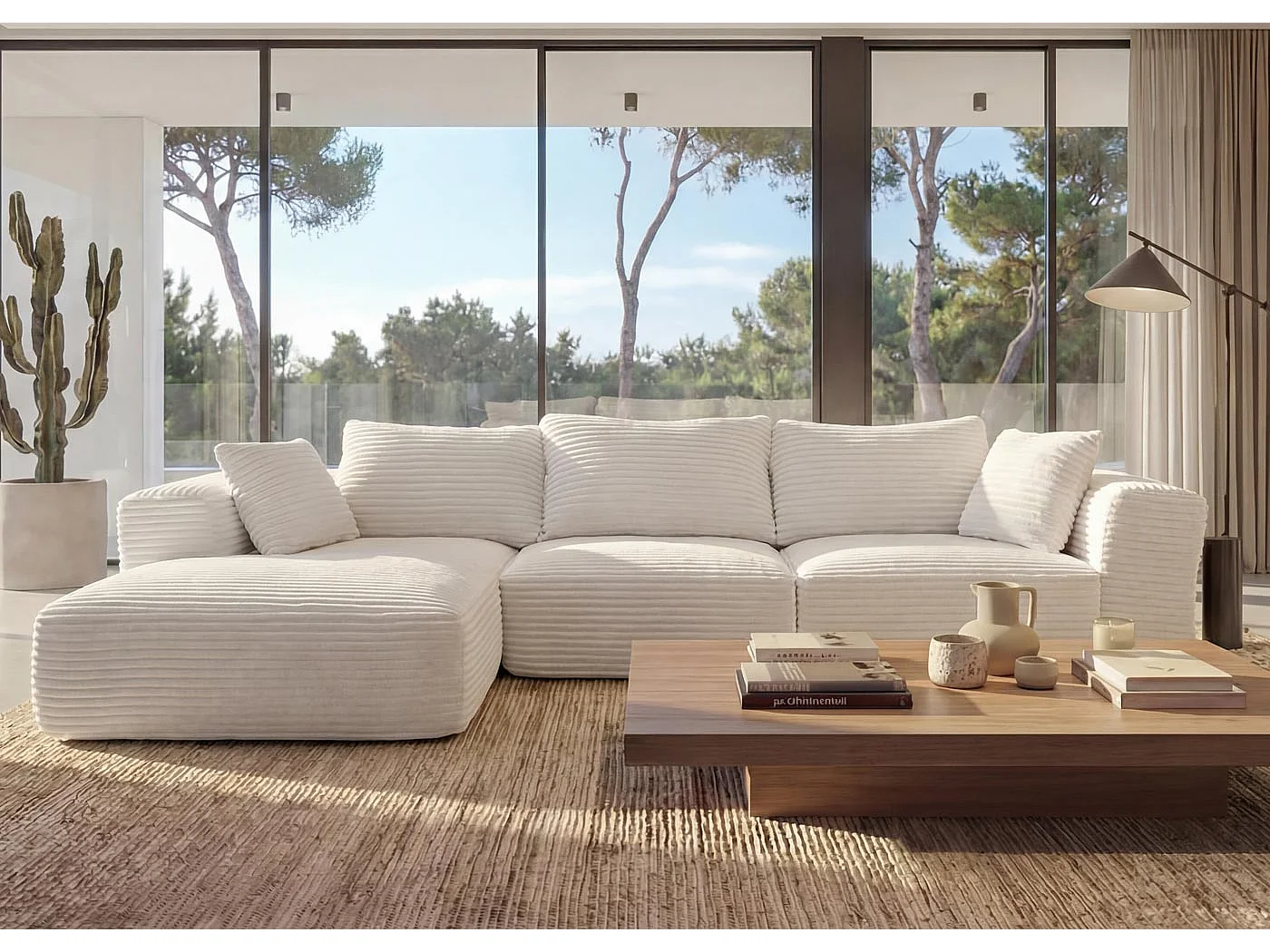 Ensemble canapé MCW-P20,  blanc