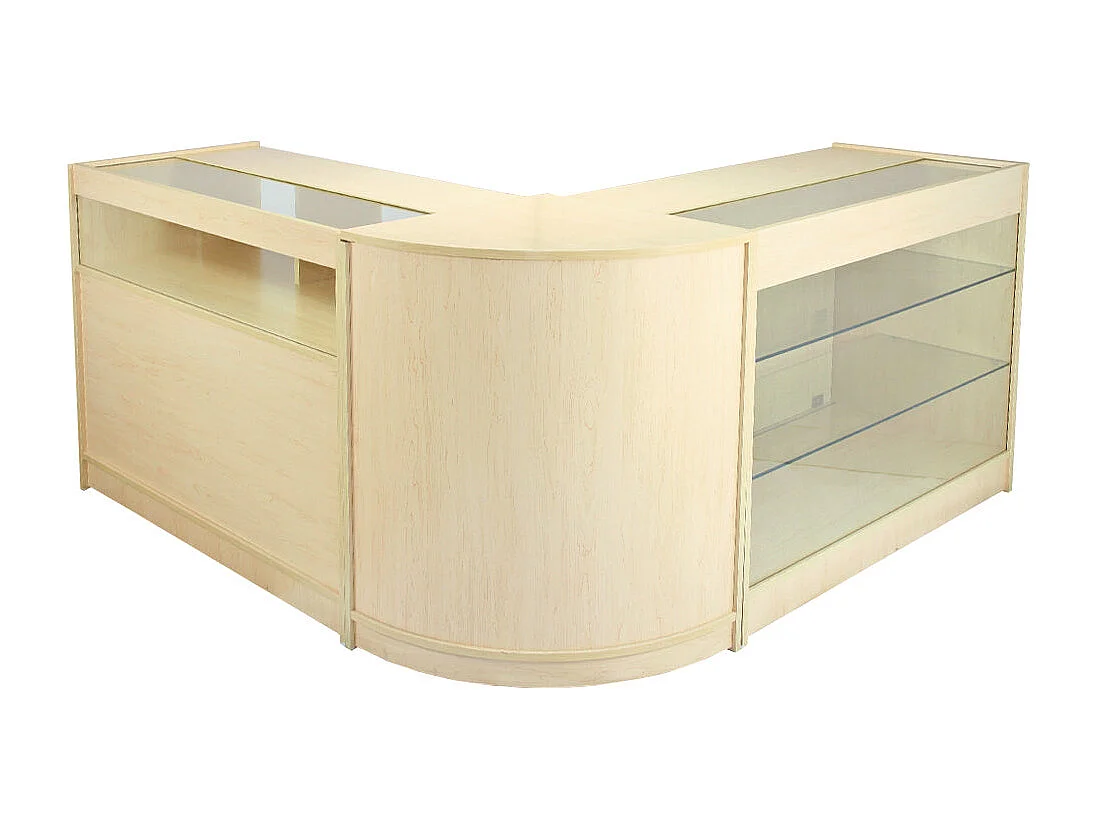Set Pisces con 3 Banconi da Negozio con Finitura in Acero Laminato