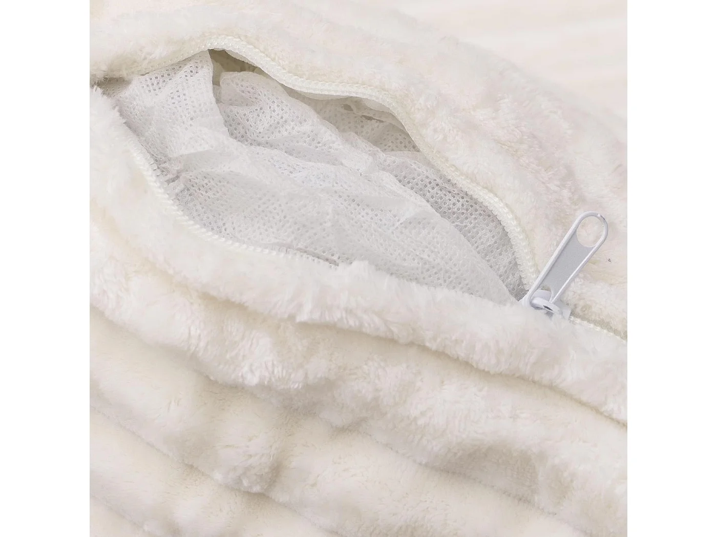 Set divani sofà MCW-P19, divano a 3 posti lounge, stoffa/tessuto a coste (370 g/m²) penisola a destra ~ bianco