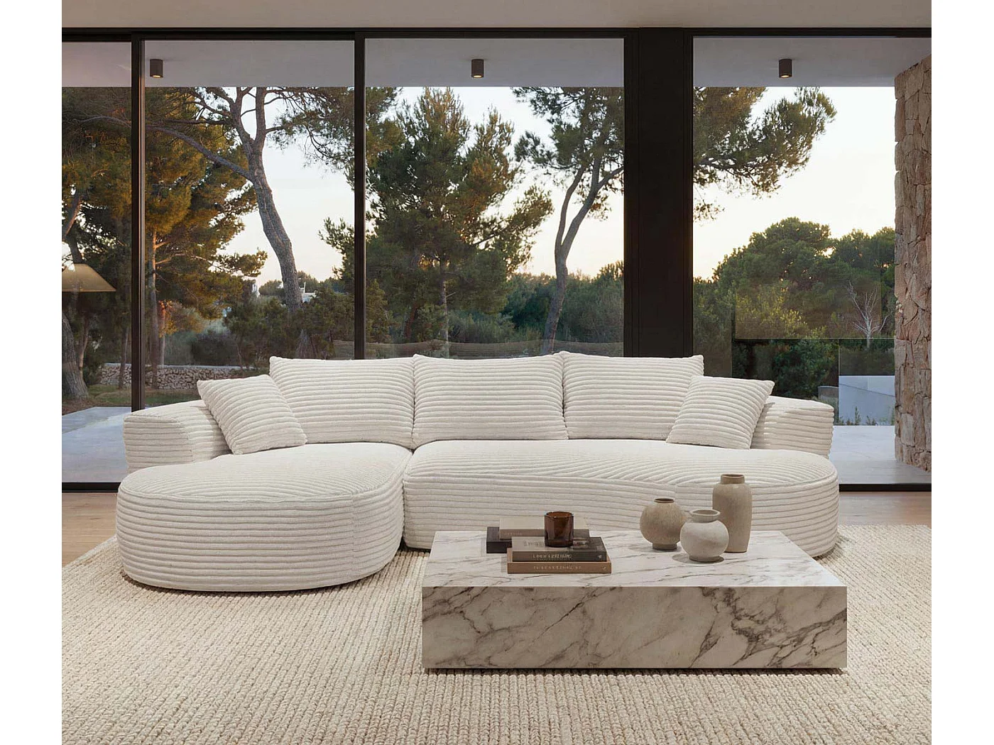 Zestaw wypoczynkowy MCW-P19,  biała