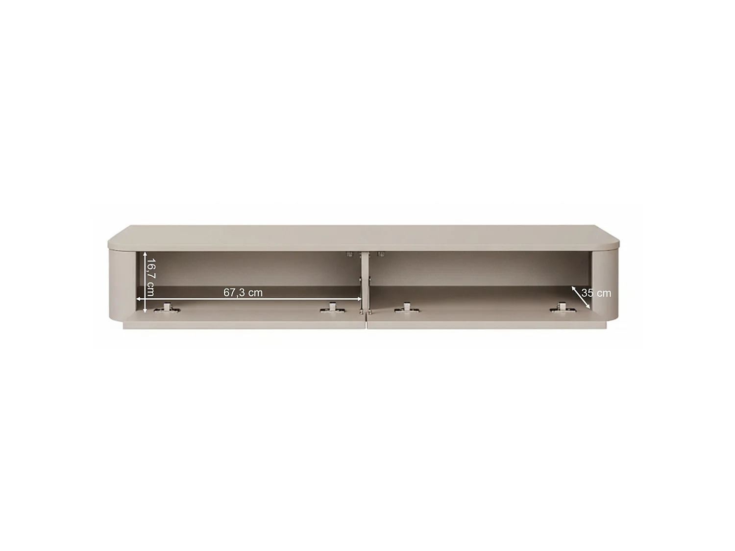 TV-Board hängend – Kaschmirgrau – 140 cm – LUVIO