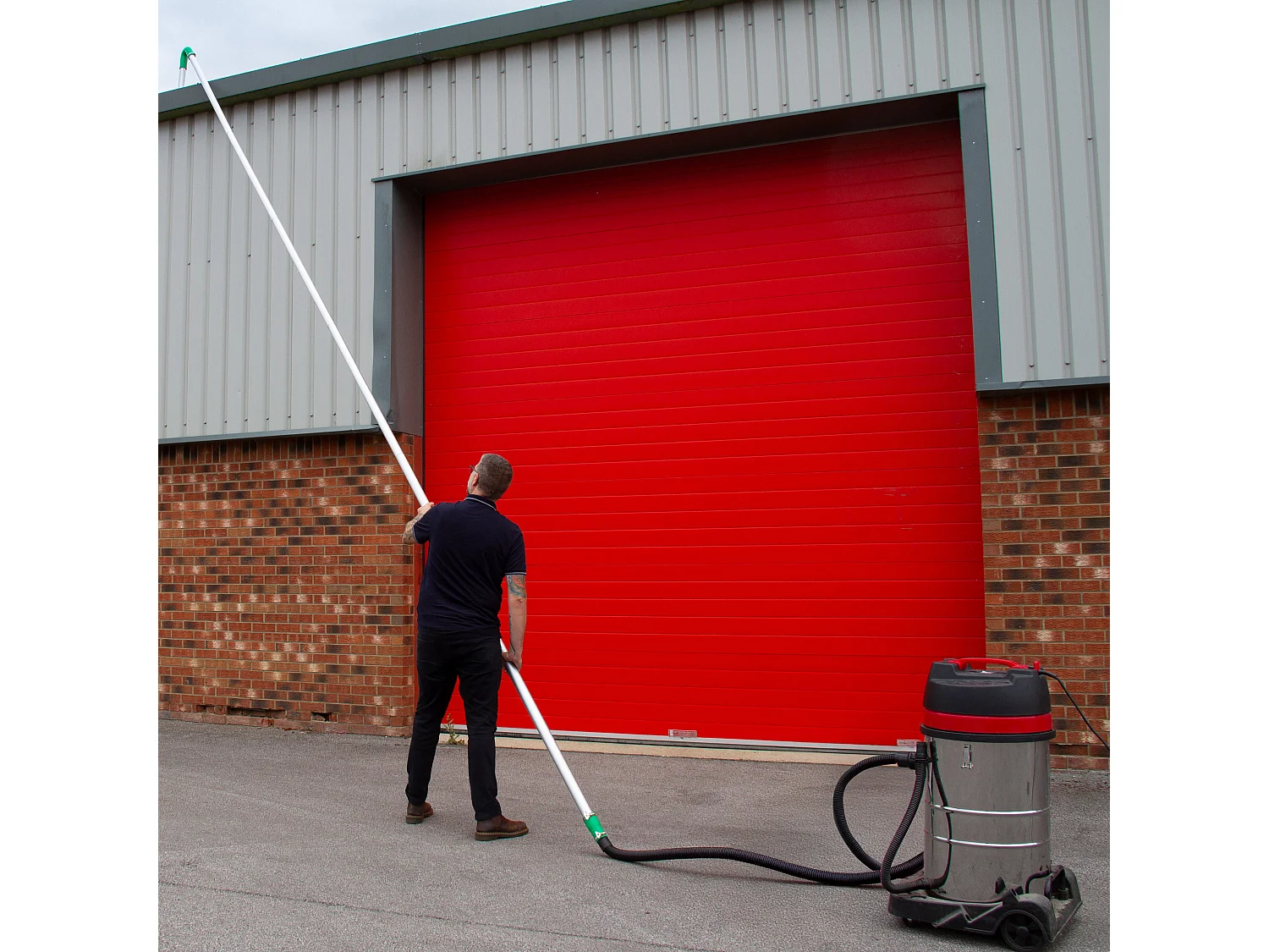 Aspirapolvere industriale 80L grondaie con tubo 5 m e kit aste estensibili