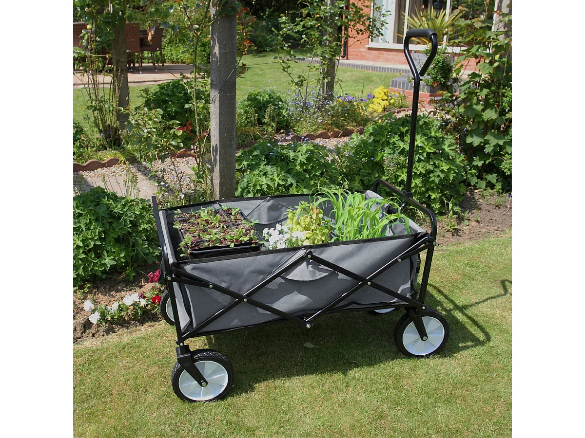 Carrello per Giardinaggio Pieghevole - Grigio