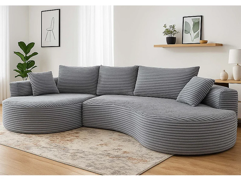 Sofa-Garnitur MCW-P19, Hellgrau