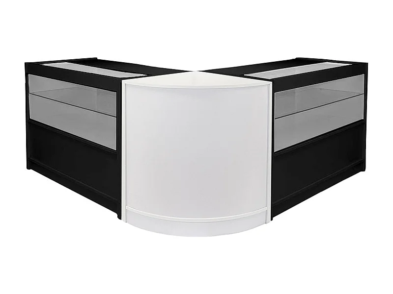 BalcÃµes de recepÃ§Ã£o de loja preto e branco Emperor C1200 C1200 CM60