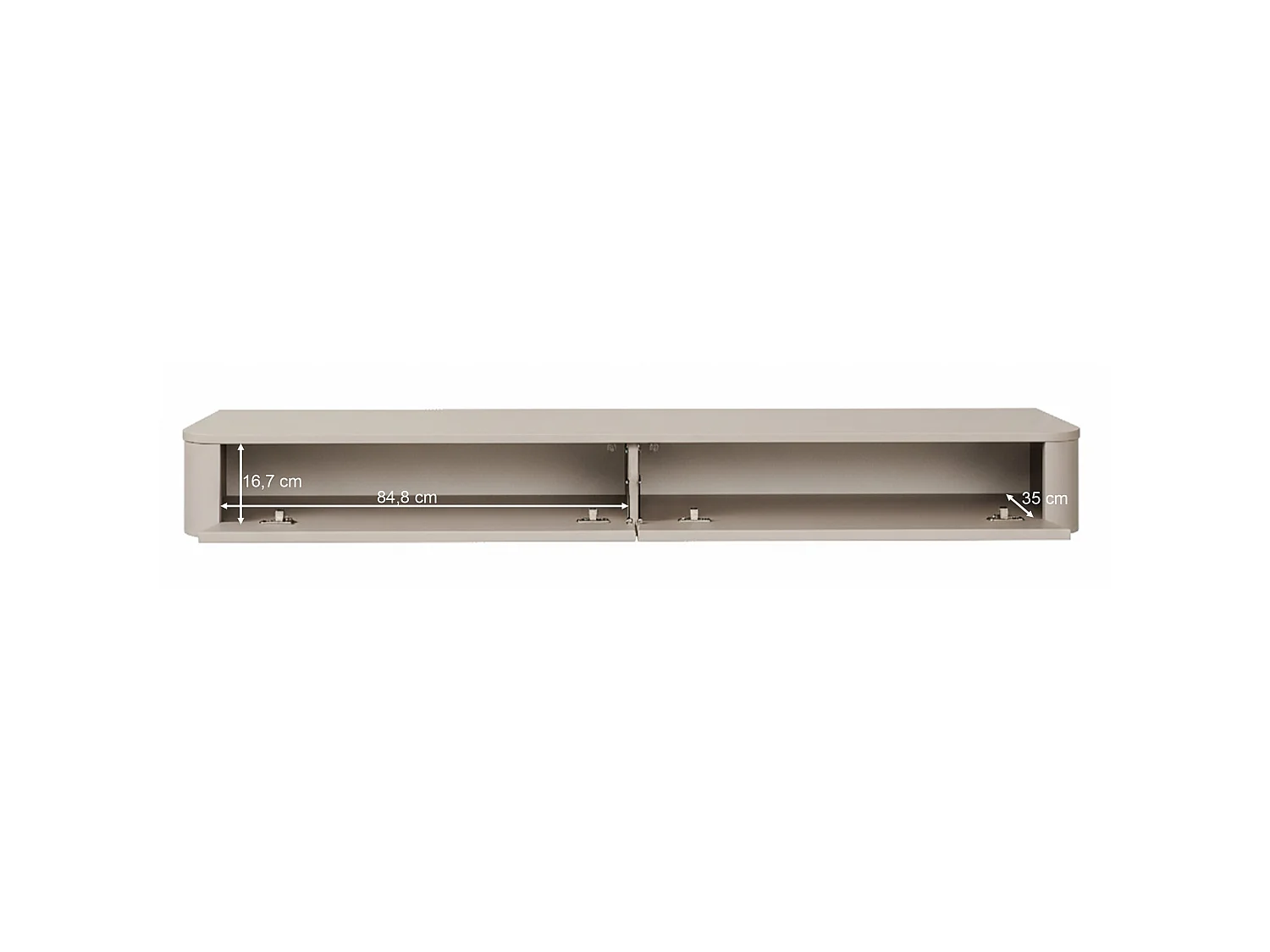 Meuble TV mural – gris cachemire – 175 cm – LUVIO SLIM