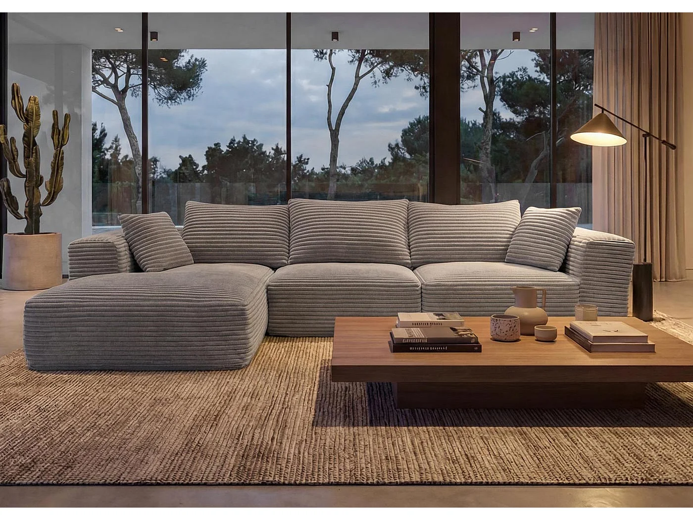 Conjunto de sofás MCW-P20,  gris claro