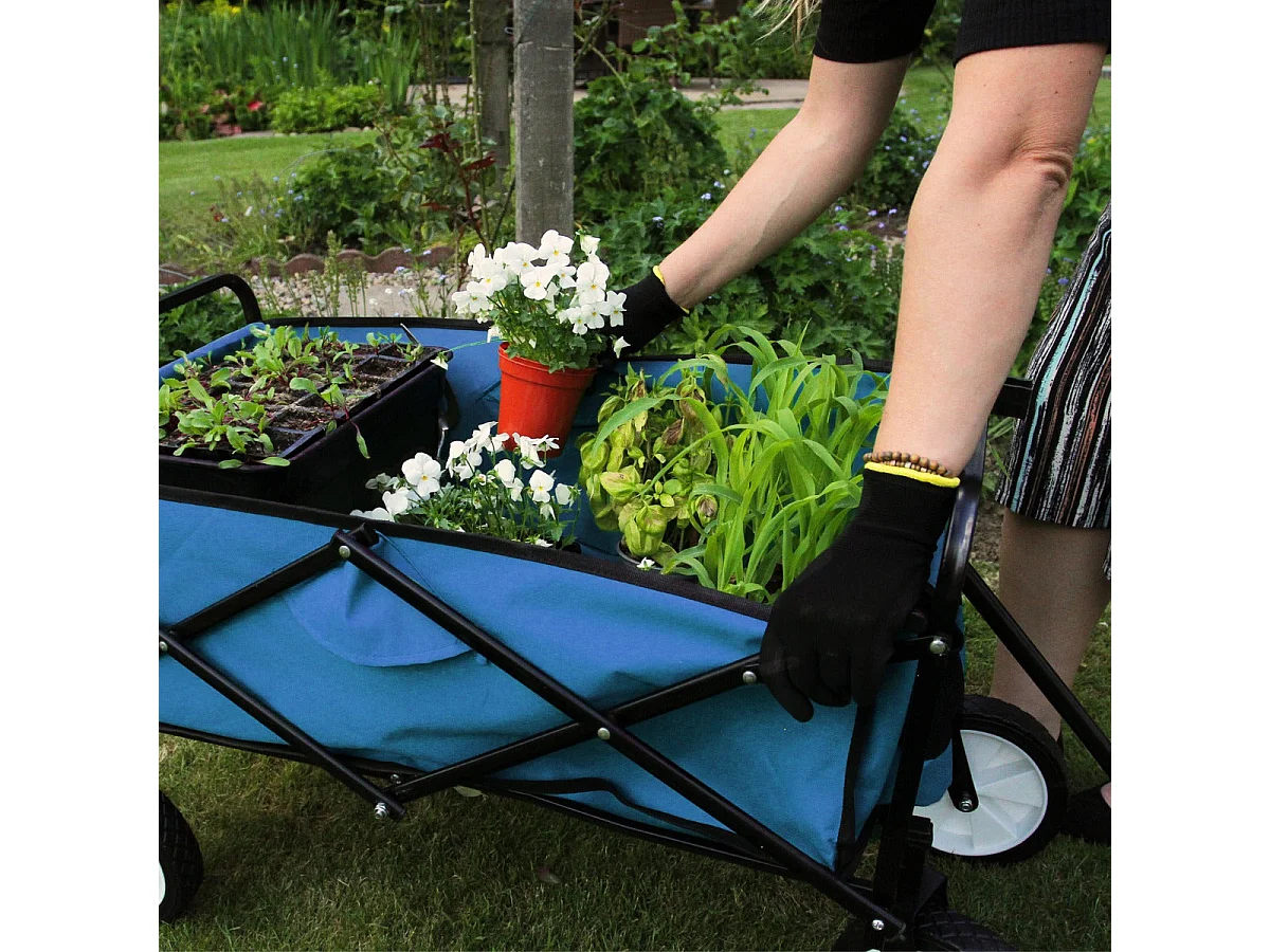 Carrello per Giardinaggio Pieghevole - Blu
