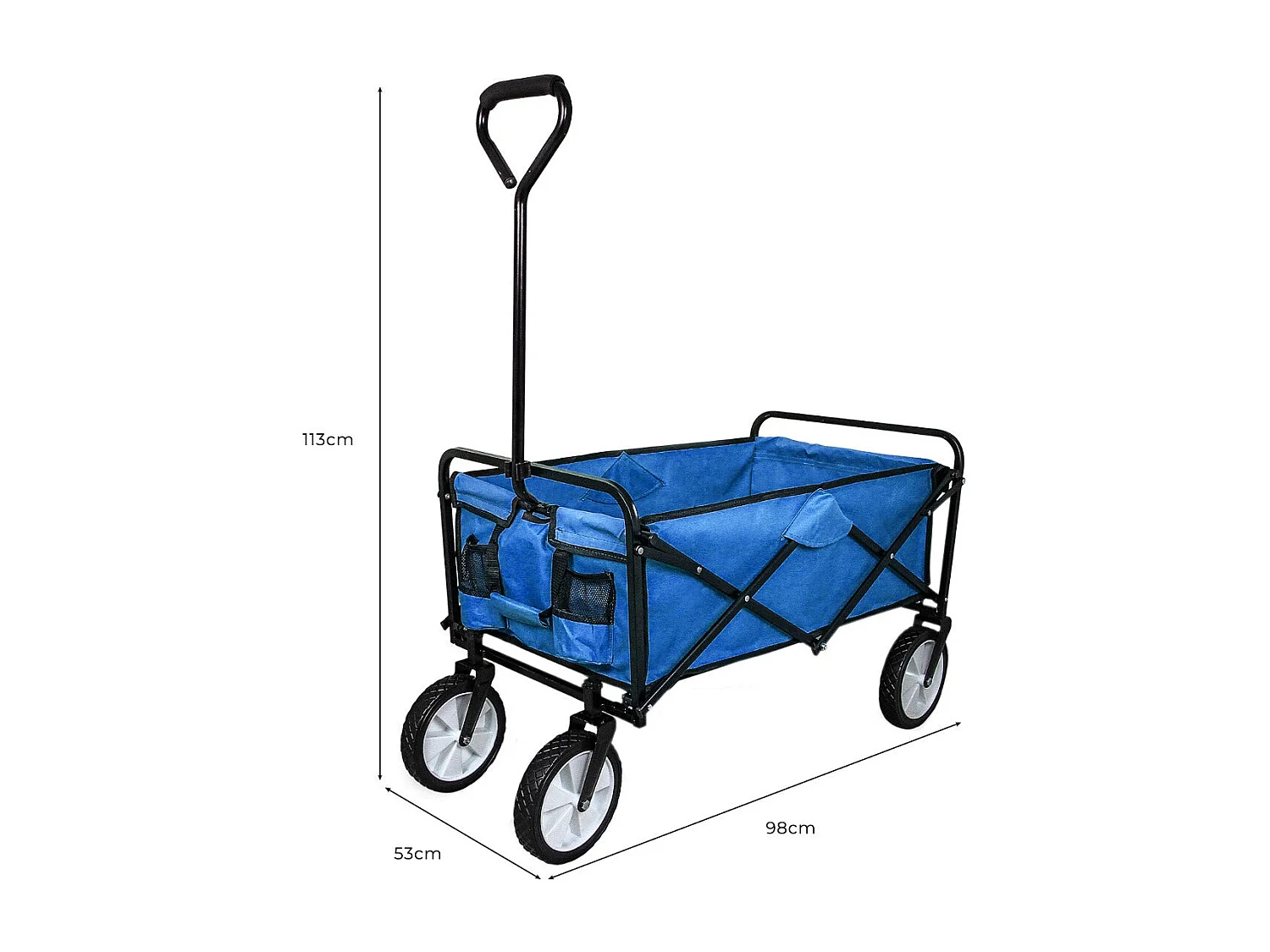 Chariot Pliable de Jardin – Bleu