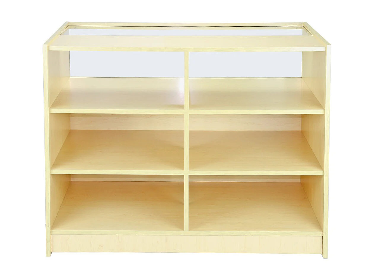 Set Libra con 3 Banconi da Negozio con Finitura in Acero Laminato