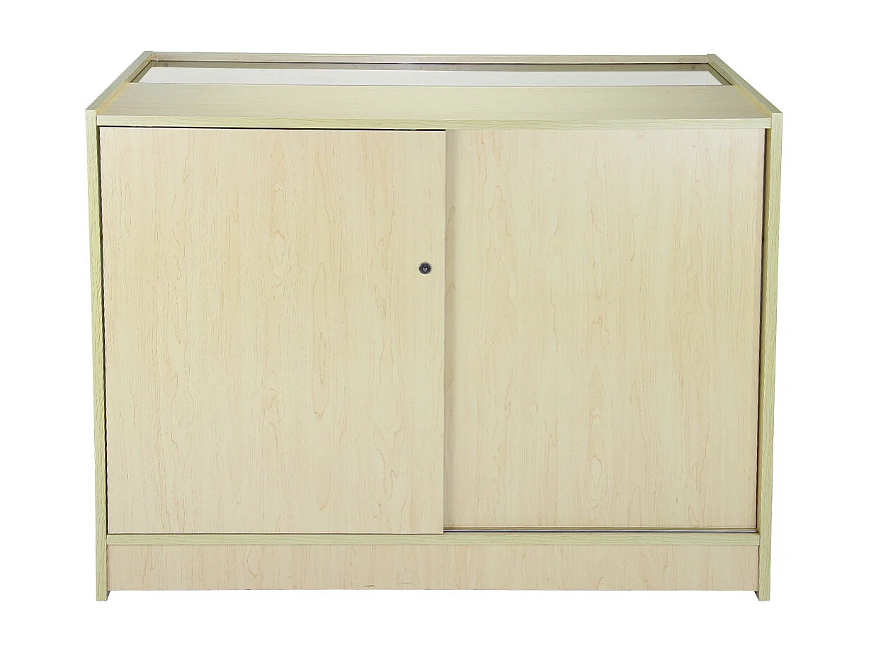 Expositor comercial K1200 em madeira de cor bordo