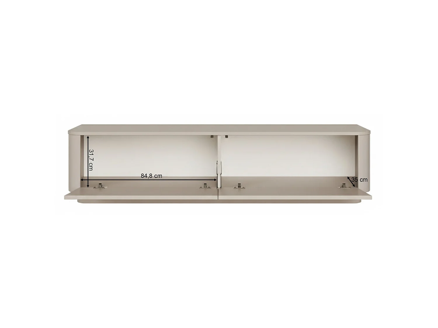 Mobile TV sospeso o da appoggio – grigio cashmere – 175 cm – LUVIO