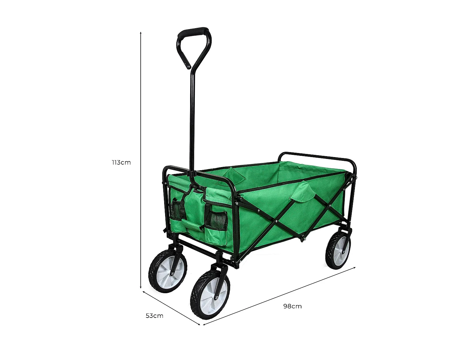 Carrello da Giardino Pieghevole per Giardinaggio e Camping