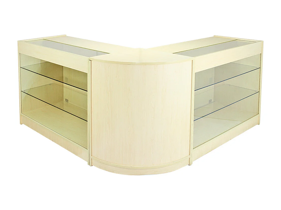 Set Horizon con 3 Banconi da Negozio con Finitura in Acero Laminato