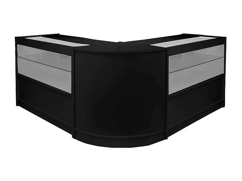 Conjunto Gemini com 3 BalcÃµes Pretos para Loja e RecepÃ§Ã£o