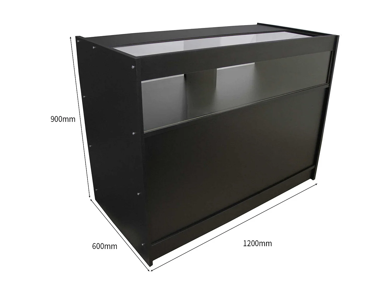 B1200 Lada sklepowa detaliczna - czarna