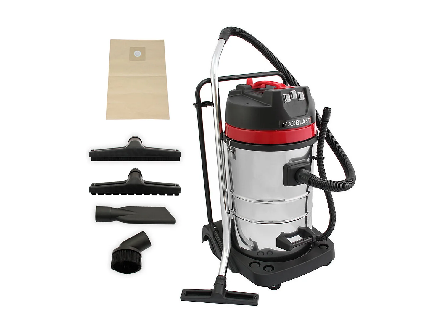 MAXBLAST Aspirateur Industriel 80 L Sec & Humide