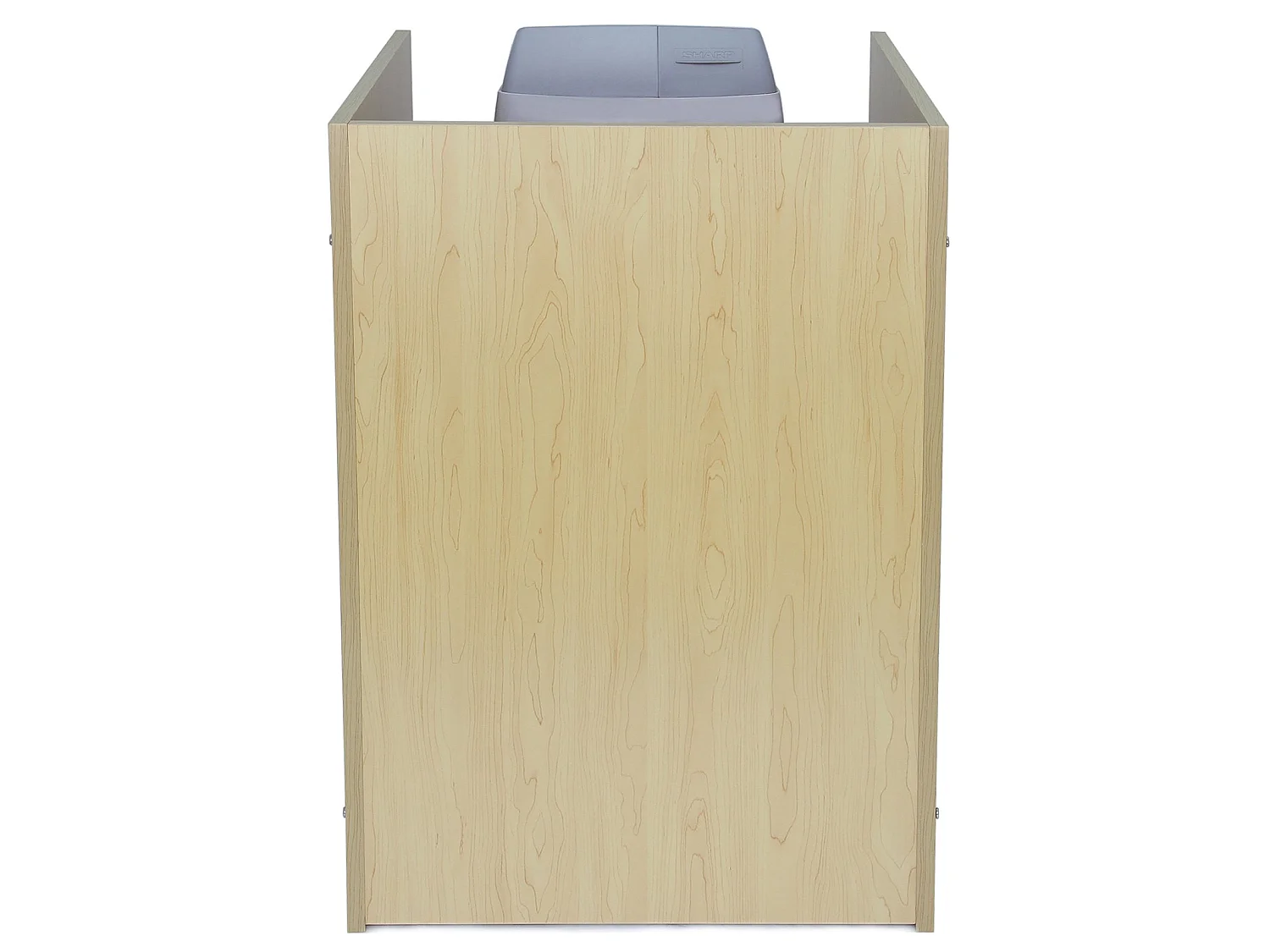 Balcão de caixa em MDF carvalho-acer TB60 com prateleiras e design compacto