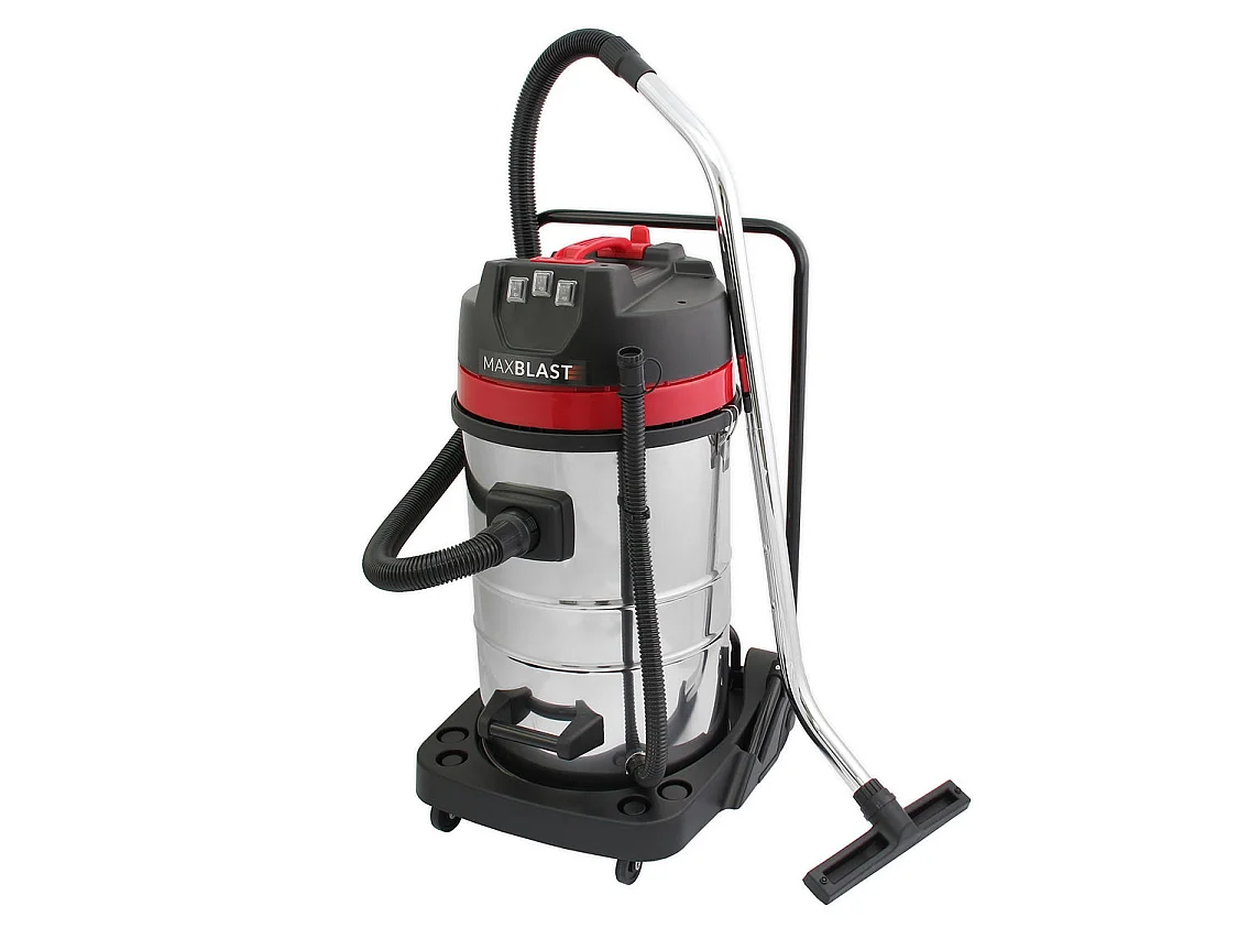 Maxblast industriële stofzuiger - grijs - 80l - 3000w drievoudige