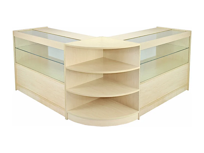 Set Orion con 3 Banconi da Negozio con Finitura in Acero Laminato