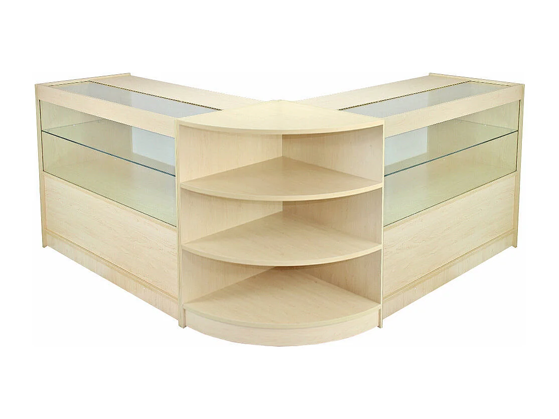 Set Orion con 3 Banconi da Negozio con Finitura in Acero Laminato