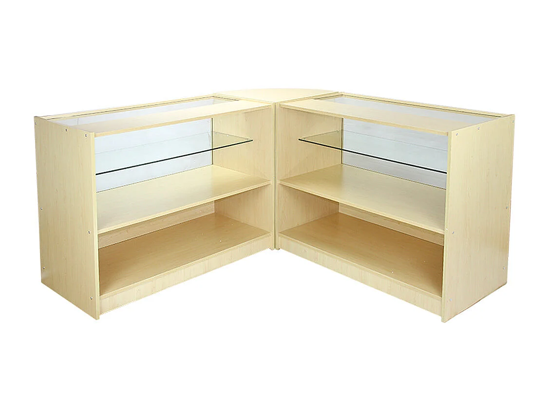 Set Orion con 3 Banconi da Negozio con Finitura in Acero Laminato