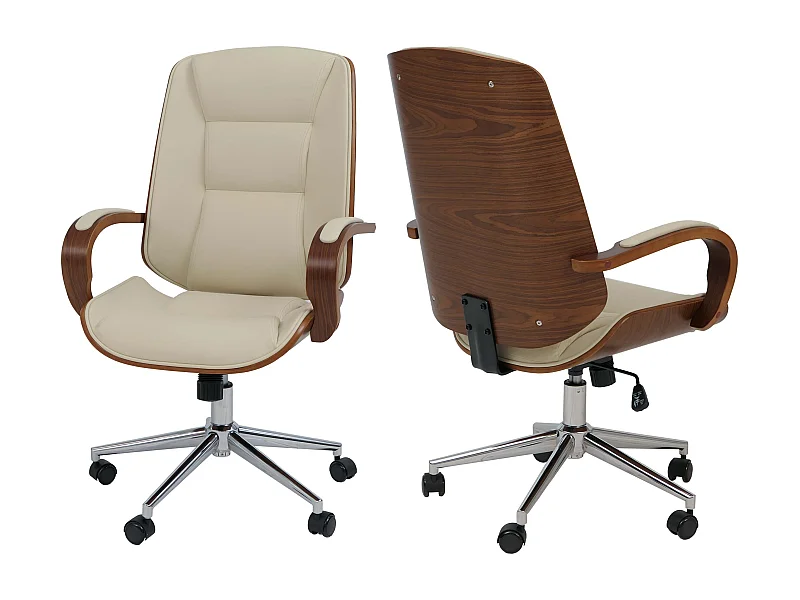 Bürostuhl MCW-O83, Creme