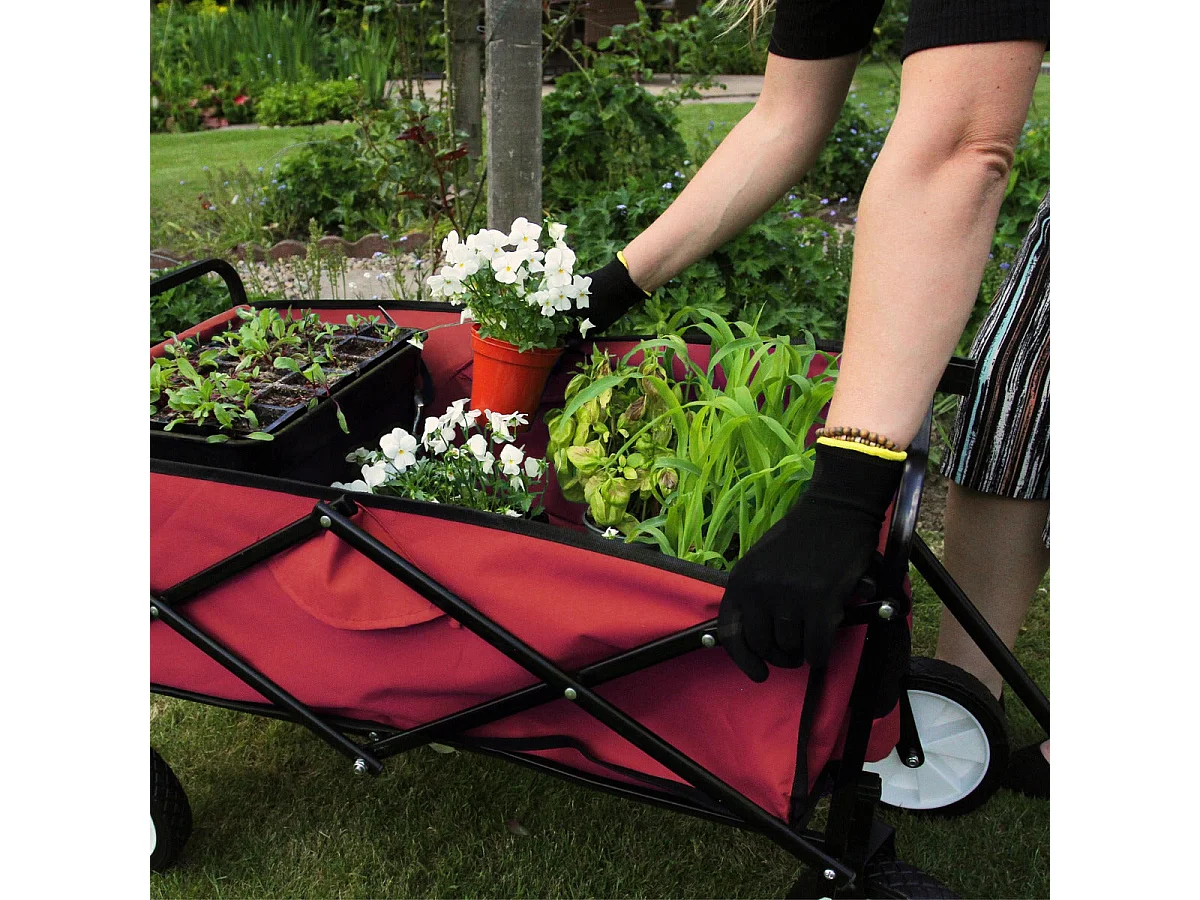 Carrello per Giardinaggio Pieghevole - Rosso