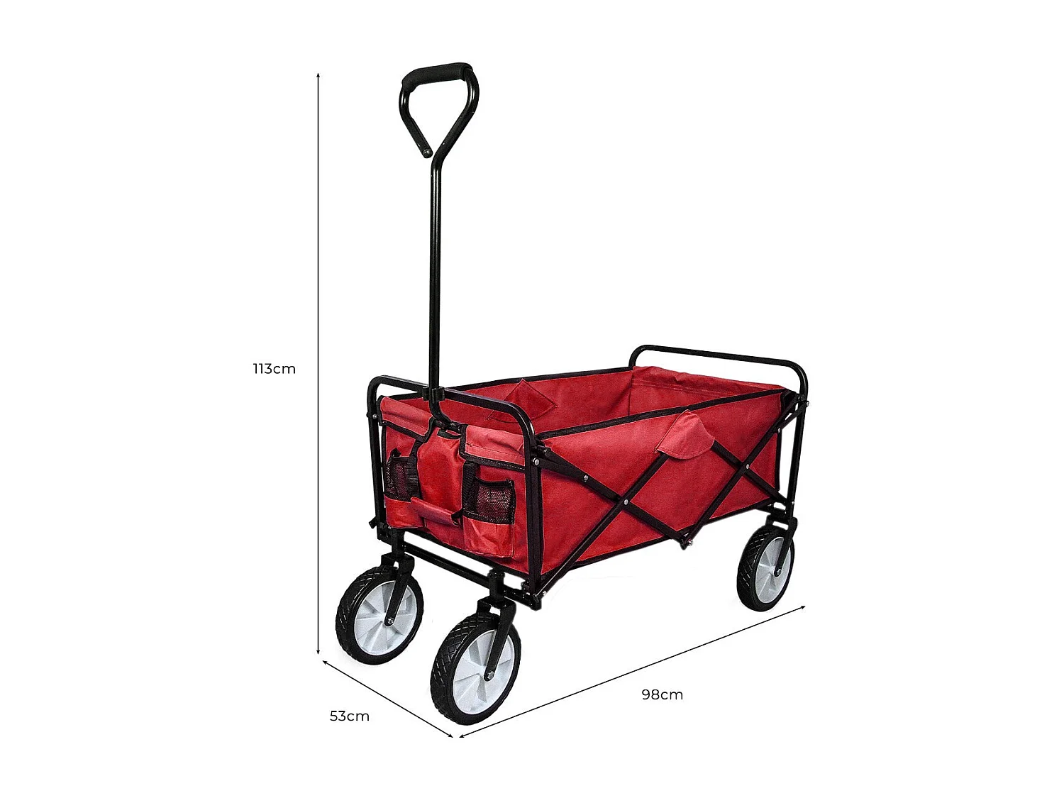 Carrello per Giardinaggio Pieghevole - Rosso