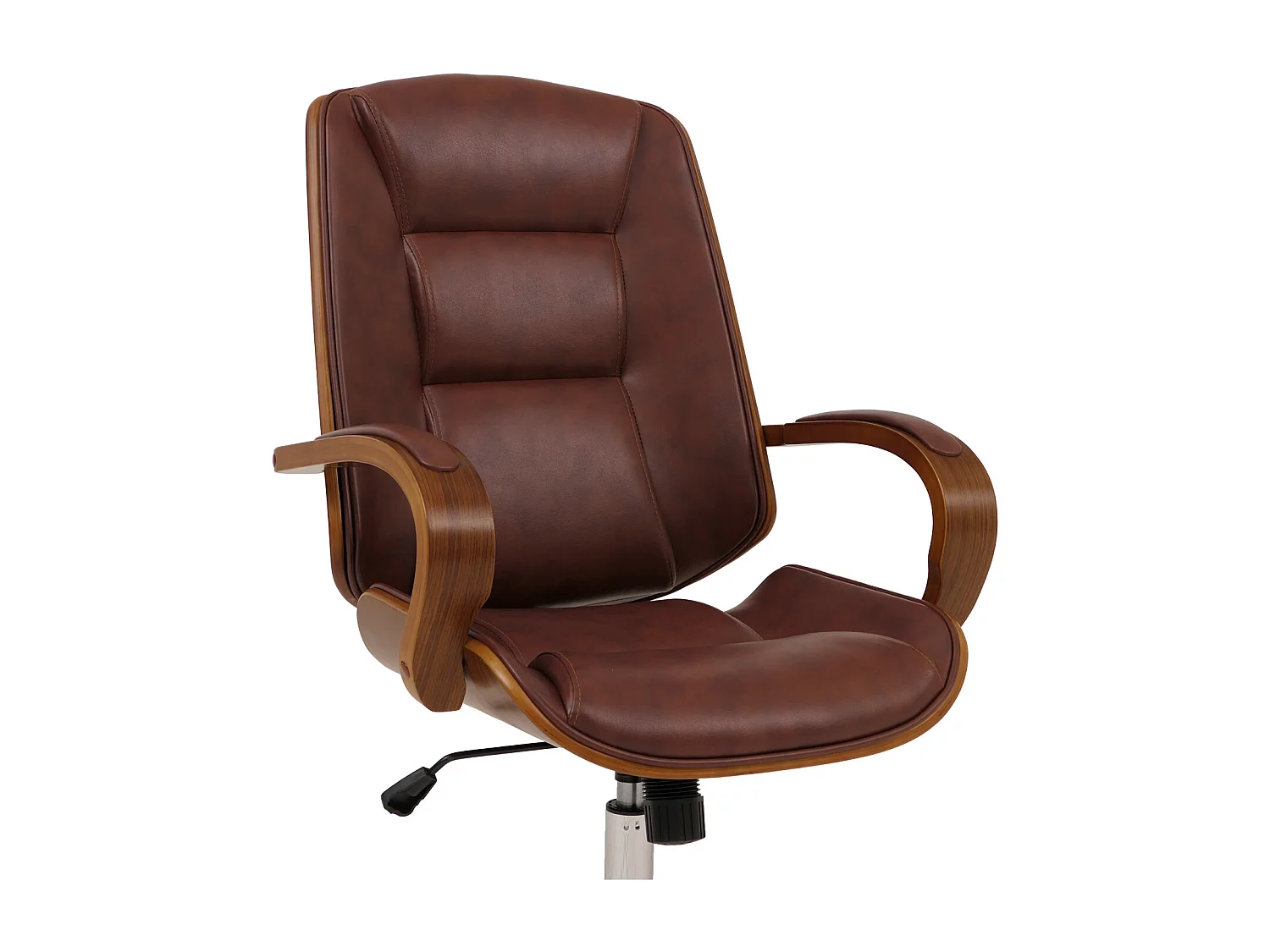 Chaise de bureau MCW-O83,  rouge-brun