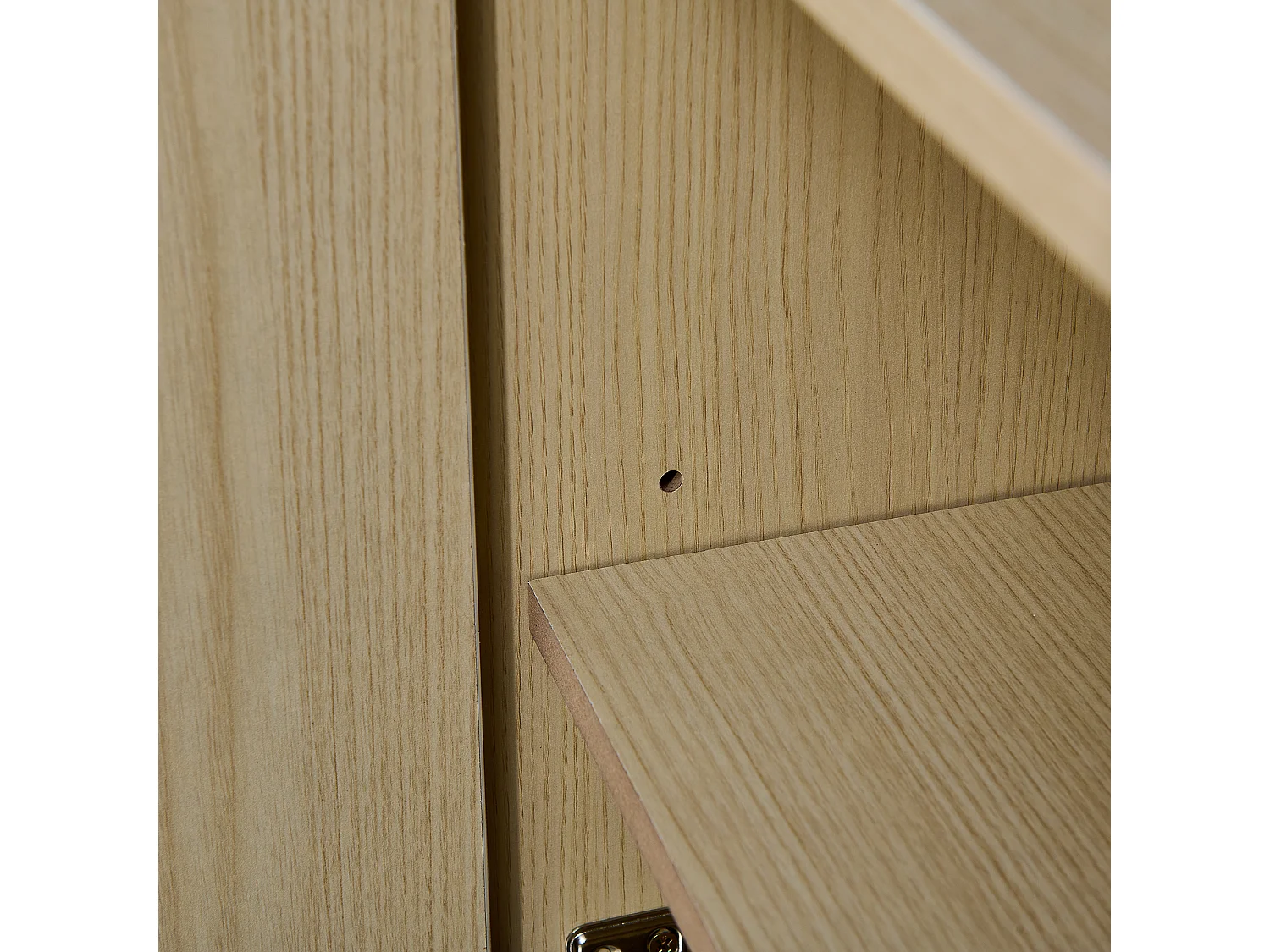 Meuble à chaussures 75x35x90 cm avec Étagères réglables et un tiroir Matériaux MDF Couleur naturelle pour salon et couloir