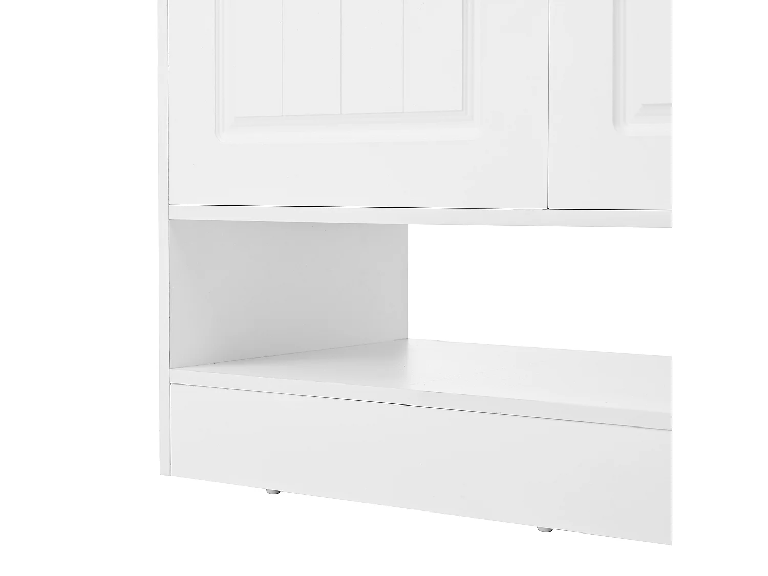 Meuble à chaussure 75x36x95.5 cm avec Étagères réglables et un tiroir Panneaux de particules en blanc pour Salon et couloir