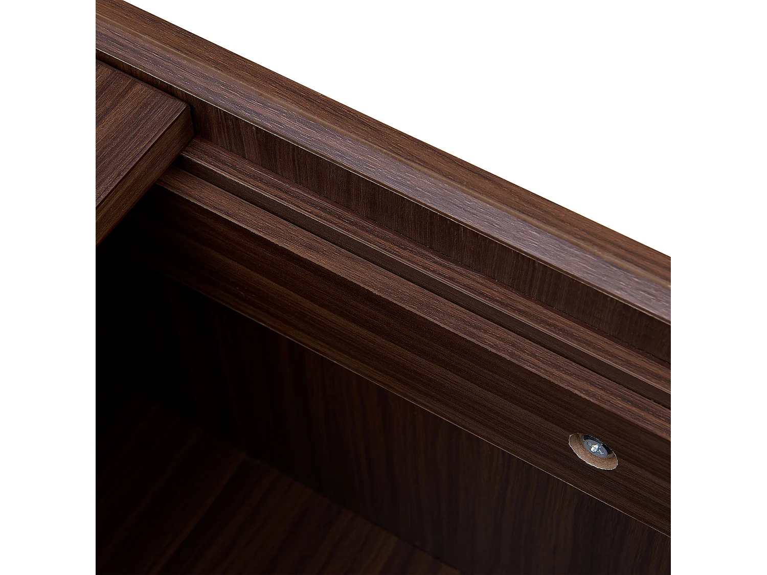 Table basse 105x50x41.5 cm avec Plaque de rangement coulissante et plusieurs tiroirs Matériaux MDF en gris pour salon