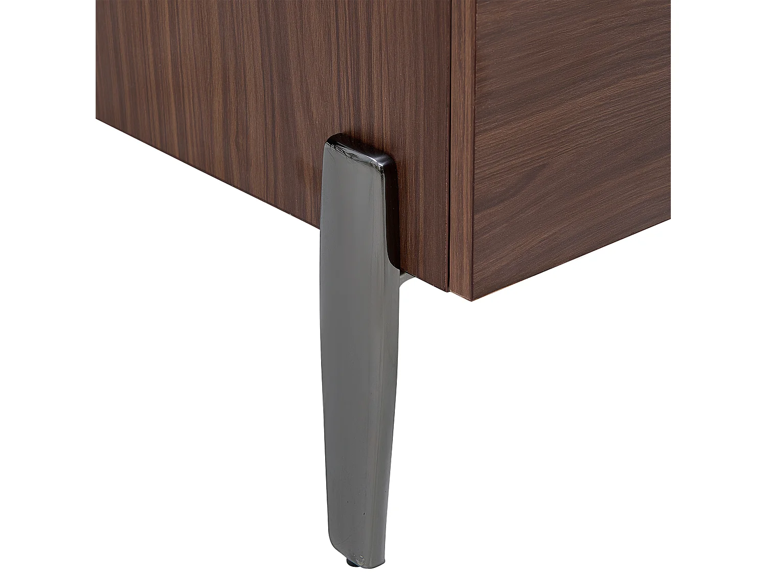 Table basse 105x50x41.5 cm, plateau coulissant, tiroirs, plateau en verre, MDF, marron et gris foncé