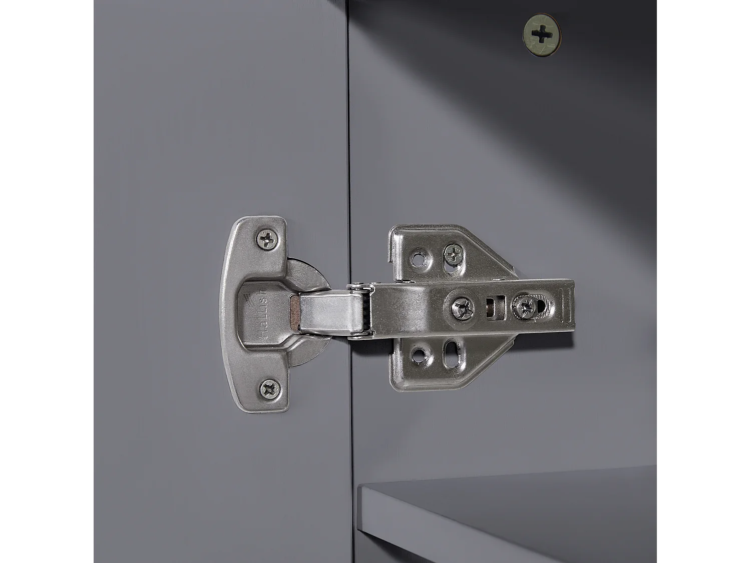 Table de bar extensible 118x50x94cm avec six étagères table à manger haute en gris pour salon et salle à manger