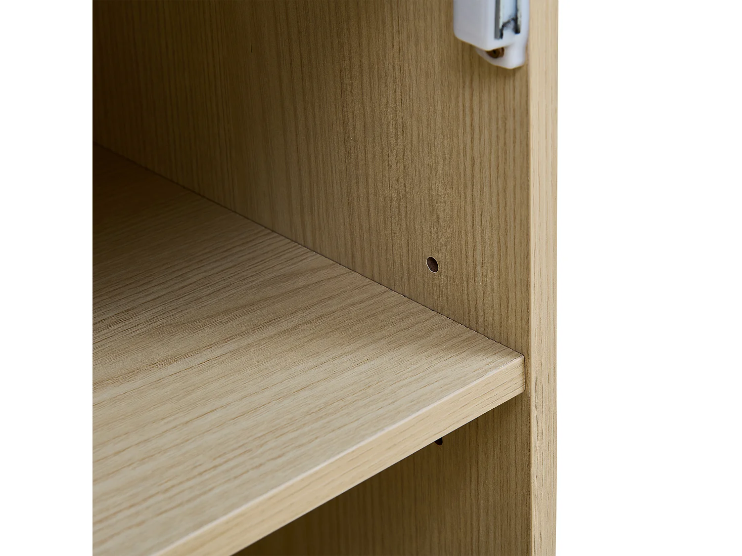 Kledingkast 54x33x179,5 cm met kast, schoenenplank en schoenenbank. Gemaakt van MDF. Naturel. Geschikt voor woonkamer en hal.