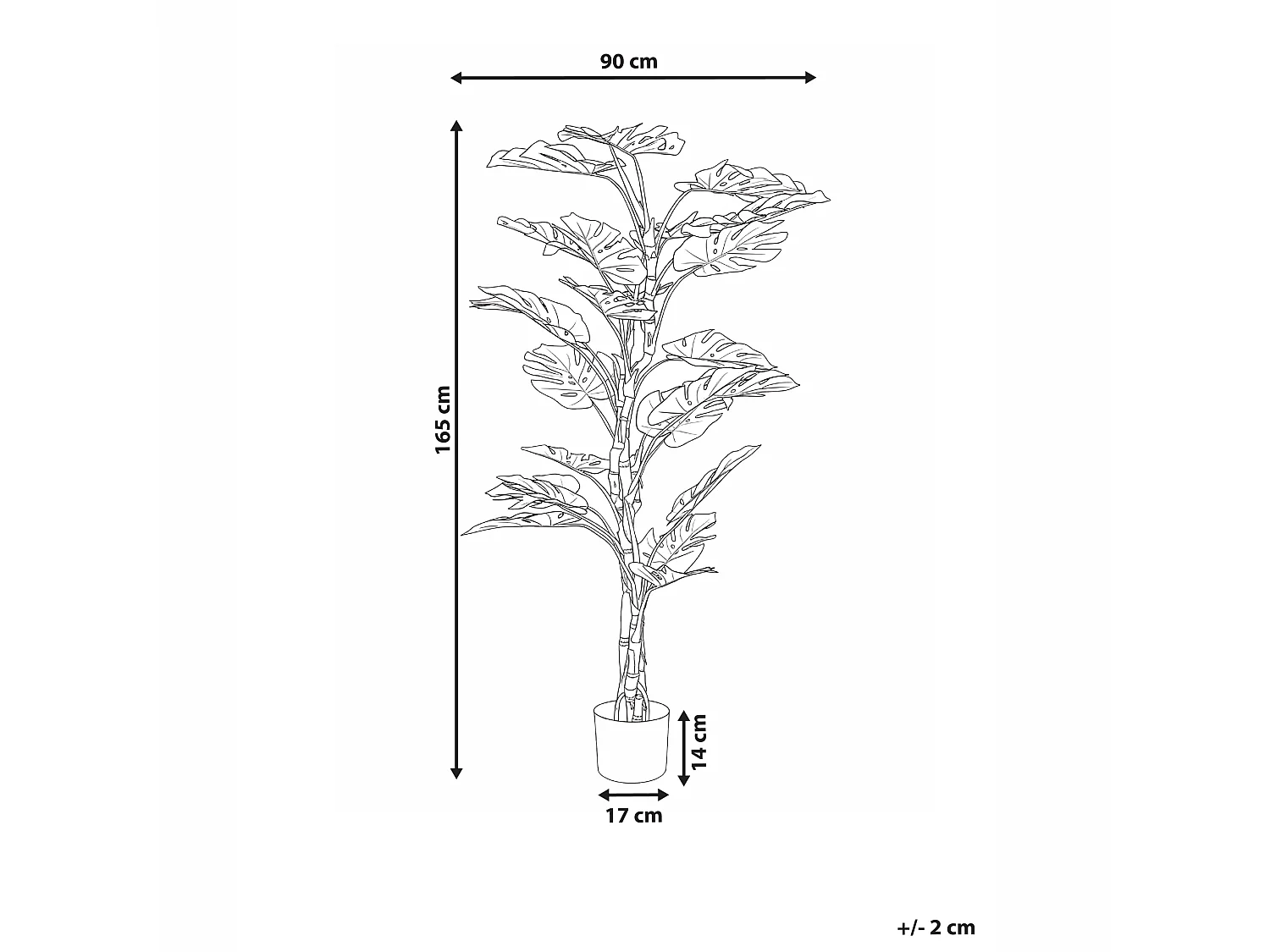 Plante artificielle MONSTERA 155 cm Vert
