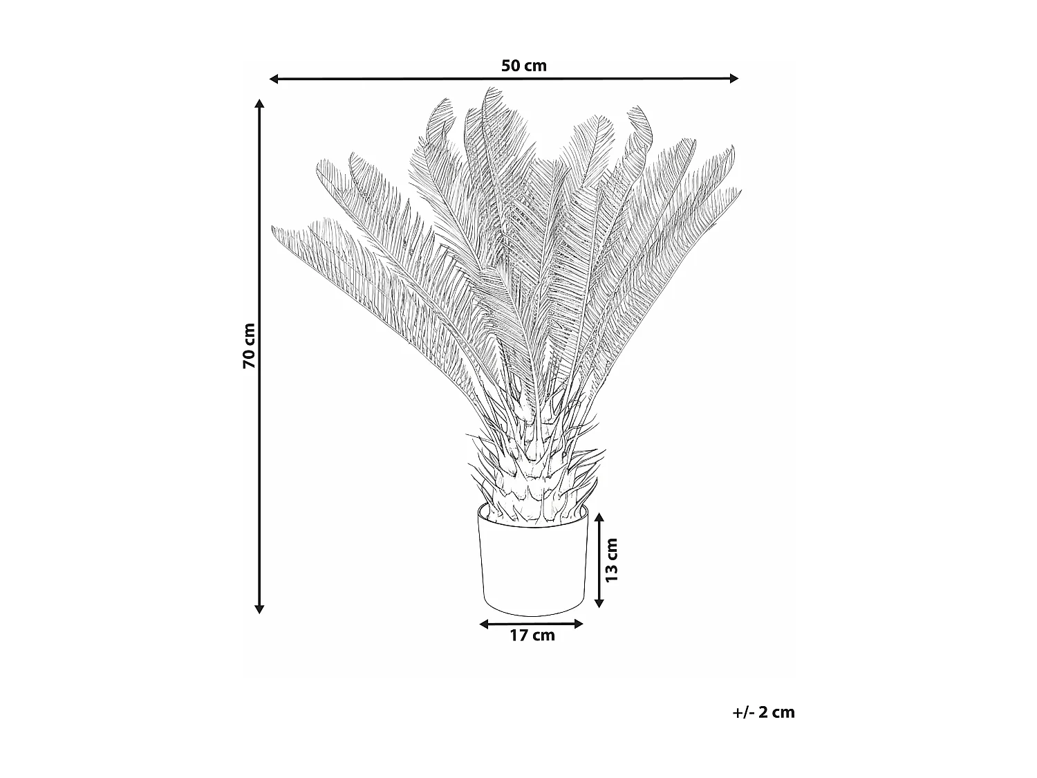 Plante artificielle ARECA PALM TREE 70 cm Doré