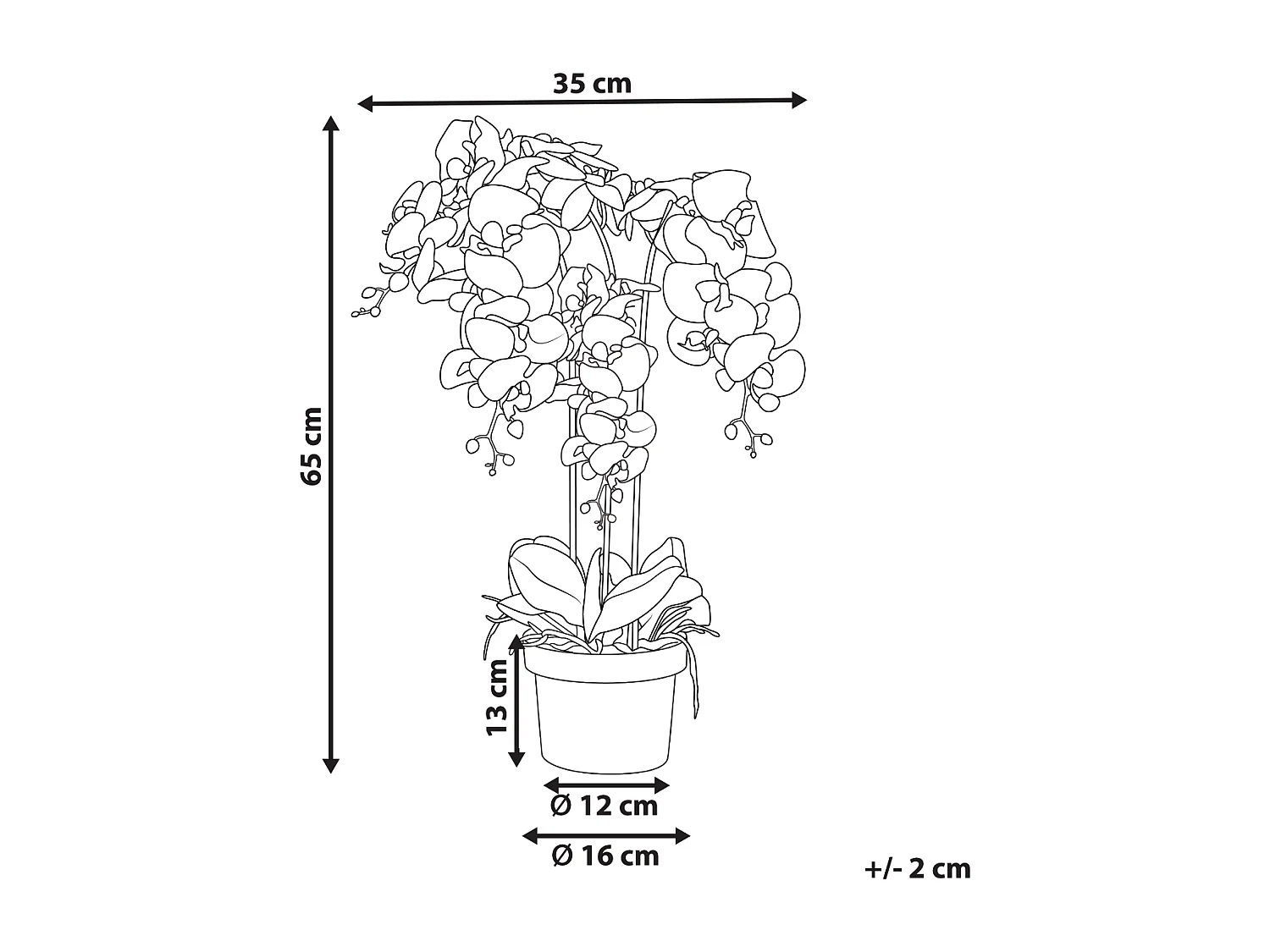 Plante artificielle ORCHID 65 cm Rose