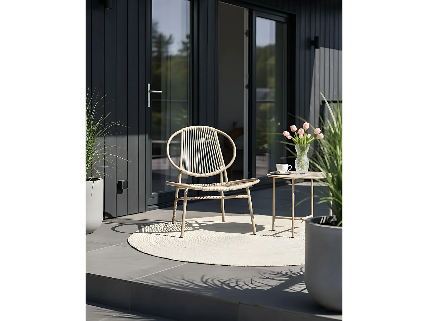 Chaise de jardin OVARO Beige
