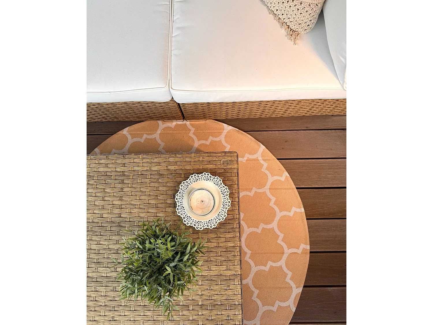 Tapis d'extérieur MOSORE Beige ø 120 cm