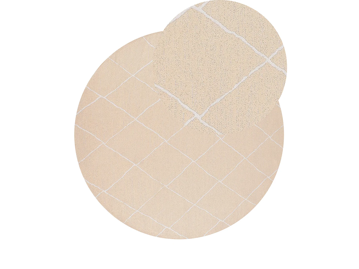 Outdoor Rug GWALIOR Beige ø 160 cm