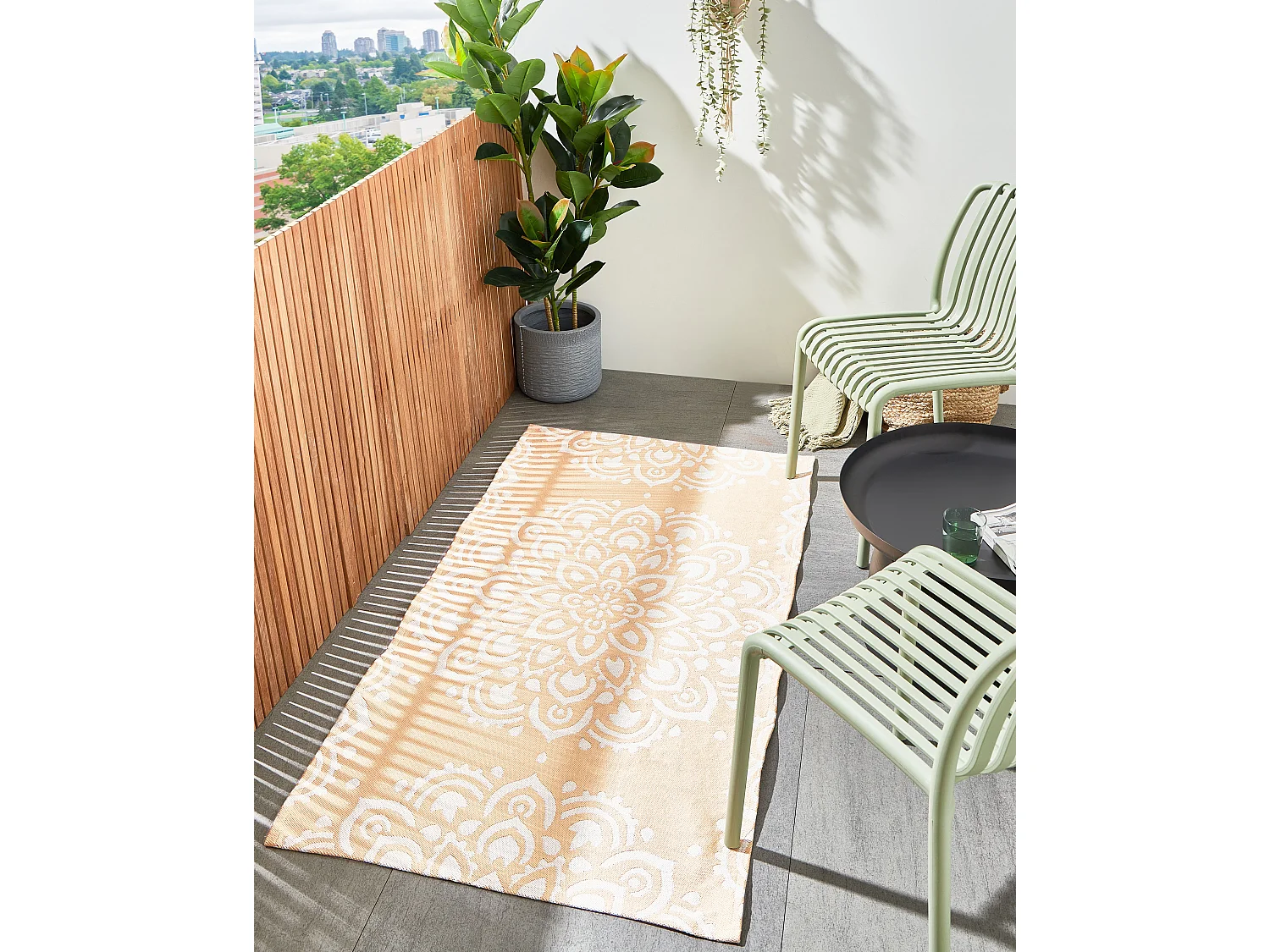 Tapis d'extérieur KARWAR Beige 80 x 150 cm