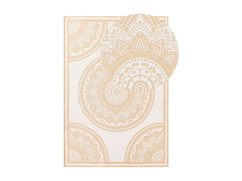 Tapete de exterior HUBLI 160 x 230 cm Creme