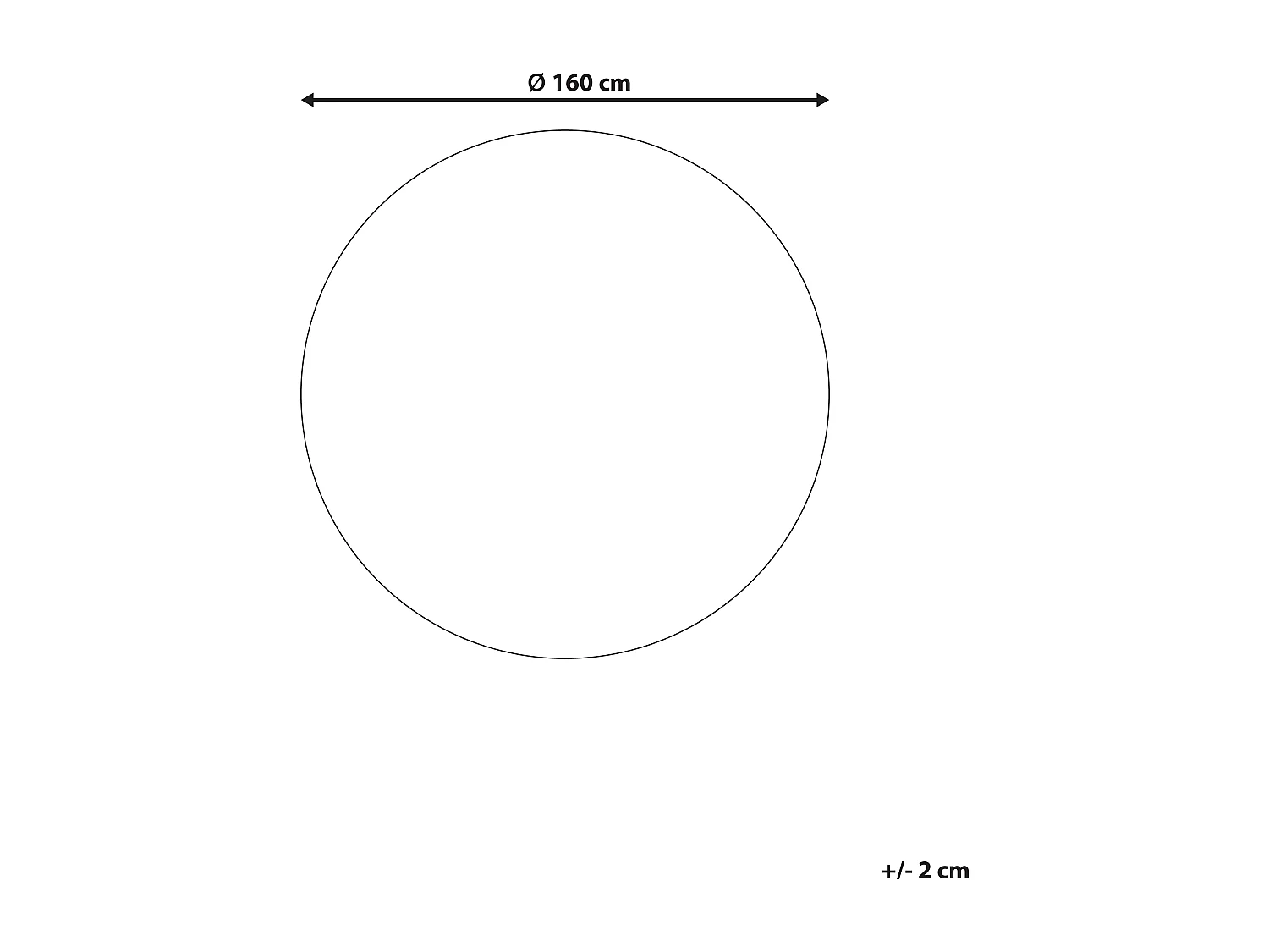 Tapis d'extérieur THRISSUR Gris ø 160 cm