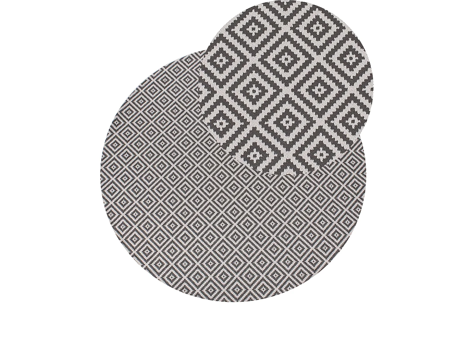 Outdoor Rug THRISSUR Grey ø 120 cm